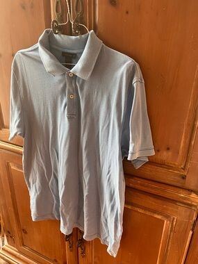 EXPRESS. MEN’S. LIGHT BLUE COTTON POLO. XL.
